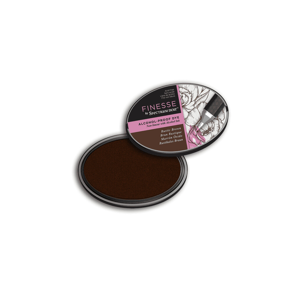 Spectrum Noir NEW Finesse Alcohol Proof Ink Pad - RUSTIC BROWN
