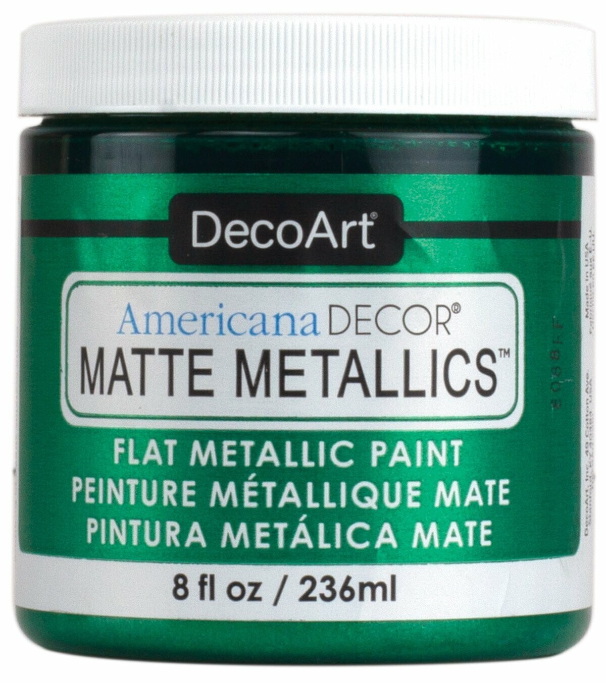 DecoArt Matte Metallics Paint 8 oz - EMERALD GREEN