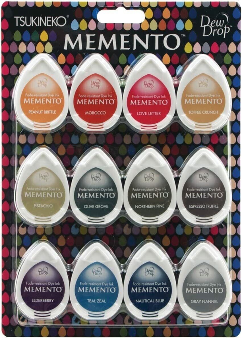 Memento Dew Drop Dye Ink Pad set of 12 - SNOW CONES