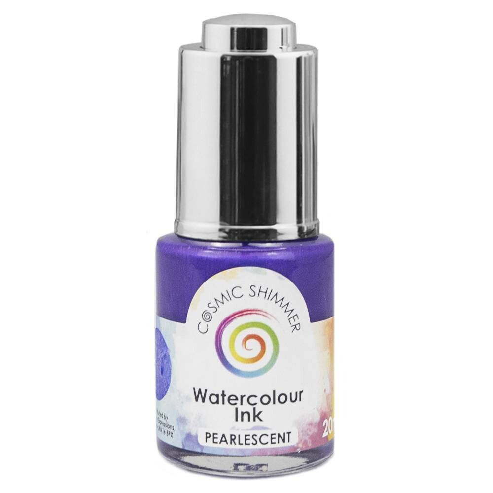 Cosmic Shimmer Pearlescent Watercolour Ink 20ml - LILAC SAPPHIRE