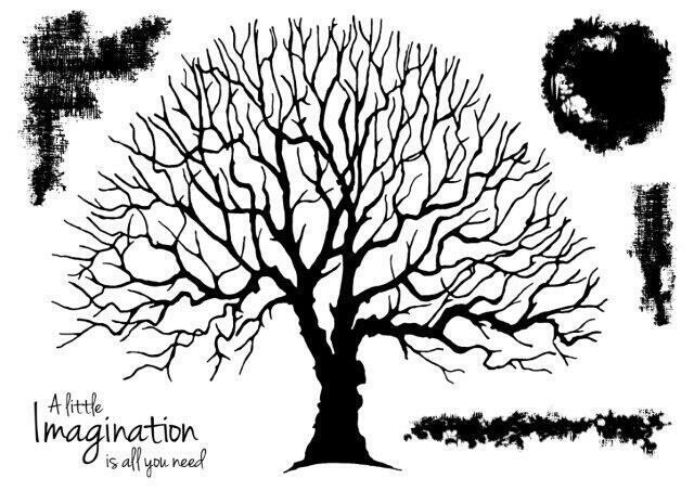 Woodware Clear Magic Stamp set - OLD OAK TREE by Francoise Read