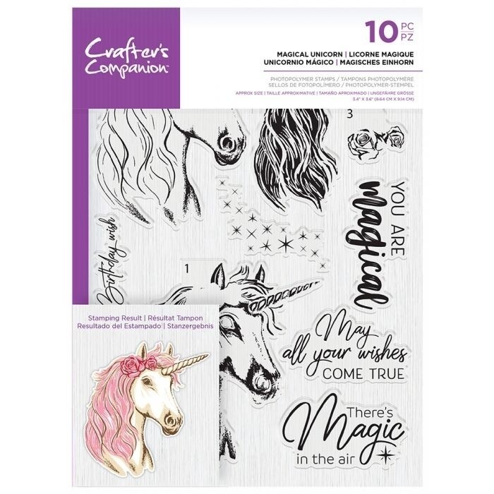 Crafter&#39;s Companion Stamps &amp; Die sets Combo - MAGICAL UNICORN