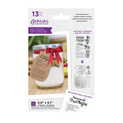 Crafter's Companion Stamps &amp; Die sets SANTA'S KITCHEN - BAKING SPIRITS BRIGHT