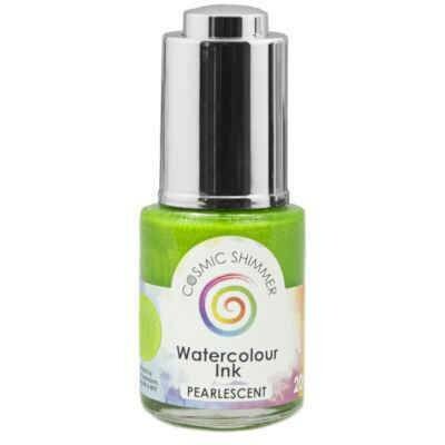 Cosmic Shimmer Pearlescent Watercolour Ink 20ml - LIME SHERBERT
