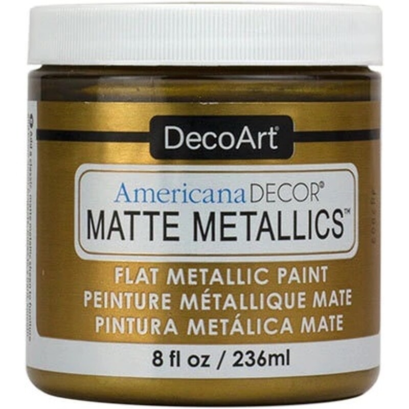 DecoArt Matte Metallics Paint 8 oz - VINTAGE BRASS