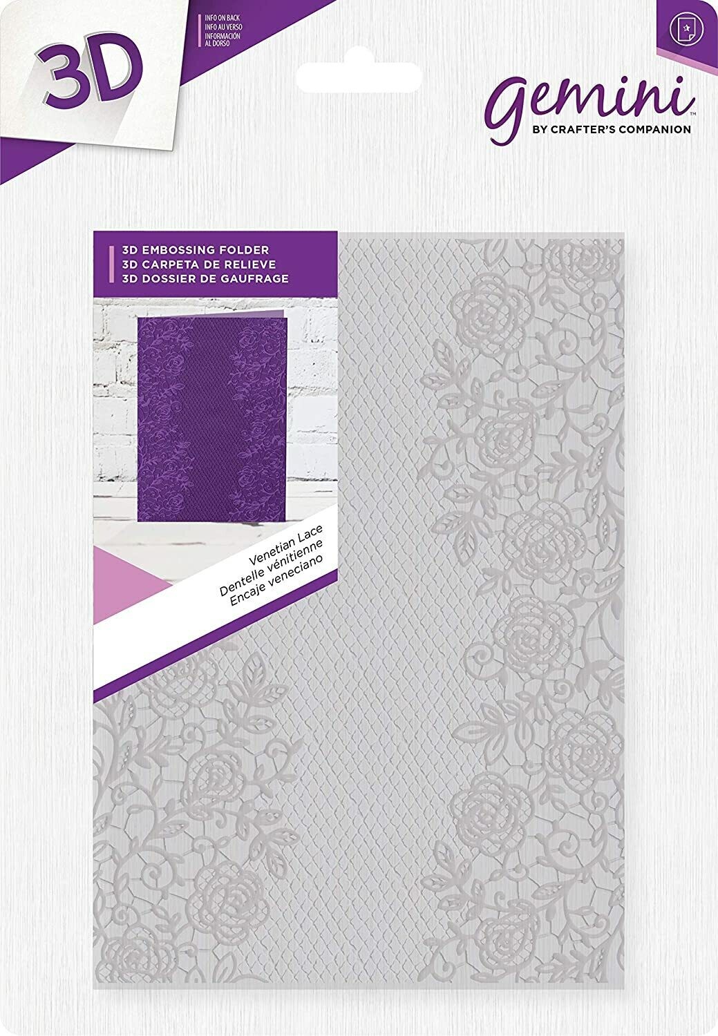 Gemini 3D Christmas Embossing Folder - VENETIAN LACE