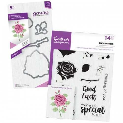 Crafter&#39;s Companion Stamps &amp; Die sets Combo - ENGLISH ROSE