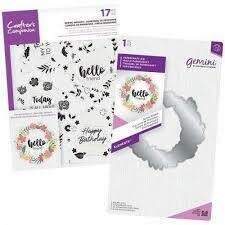 Crafter&#39;s Companion Stamps &amp; Die sets Combo - SPRING WREATH