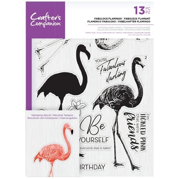Crafter&#39;s Companion Stamps &amp; Die sets Combo - FABULOUS FLAMINGO