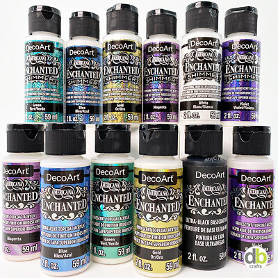 DecoArt Enchanted SHIMMER Acrylic Paints 2 oz - BLUE