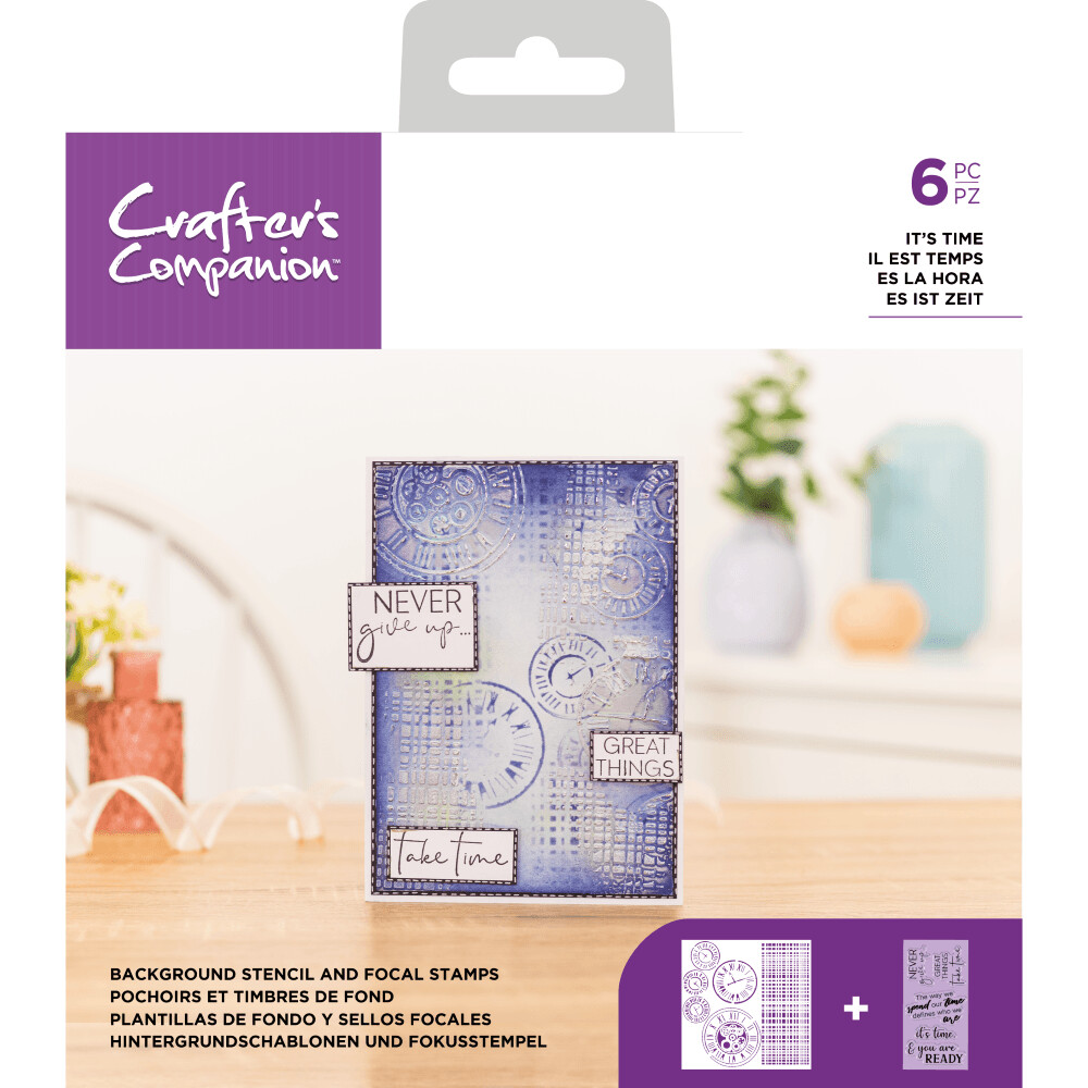 Crafter&#39;s Companion Stamp &amp; Stencil sets -IT&#39;S TIME