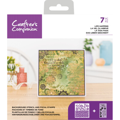 Crafter&#39;s Companion Stamp &amp; Stencil sets - LIFE HAPPENS