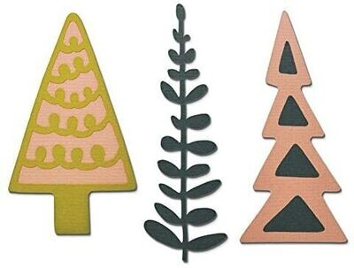 Sizzix Thinlits Die - 660878 DECORATIVE TREES  **HALF PRICE**
