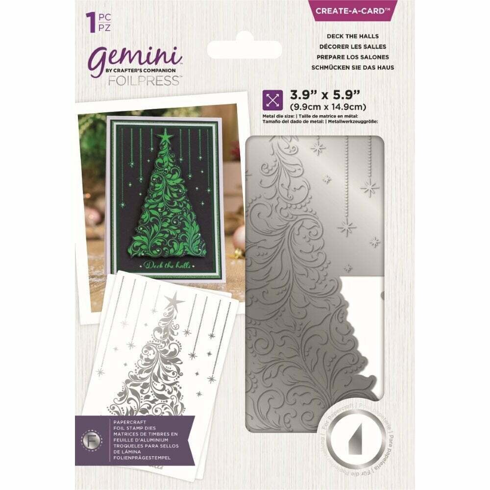 Crafter&#39;s Companion - Gemini Create A Card Foil Stamp Dies DECK THE HALLS