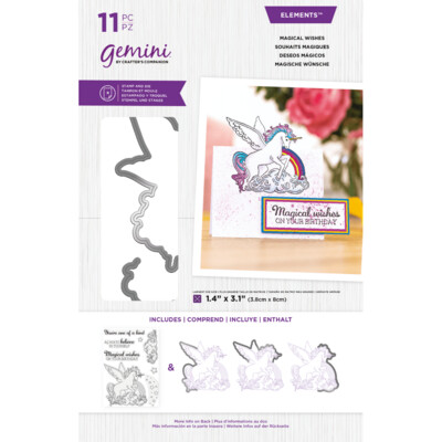 Crafter&#39;s Companion Gemini Range - Edgeables Stamp &amp; Die- MAGICAL WISHES