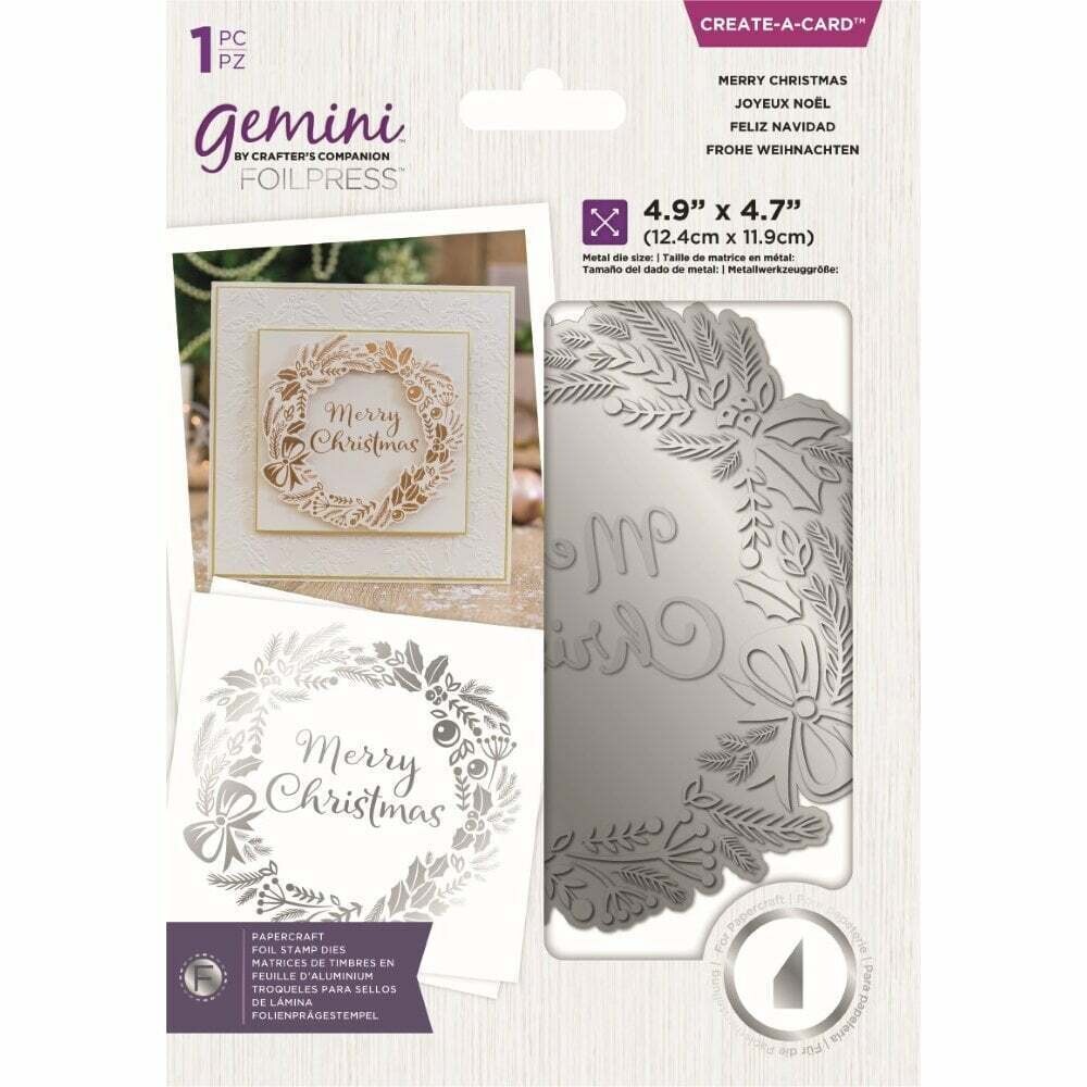 Crafter&#39;s Companion - Gemini Create A Card Foil Stamp Dies MERRY CHRISTMAS