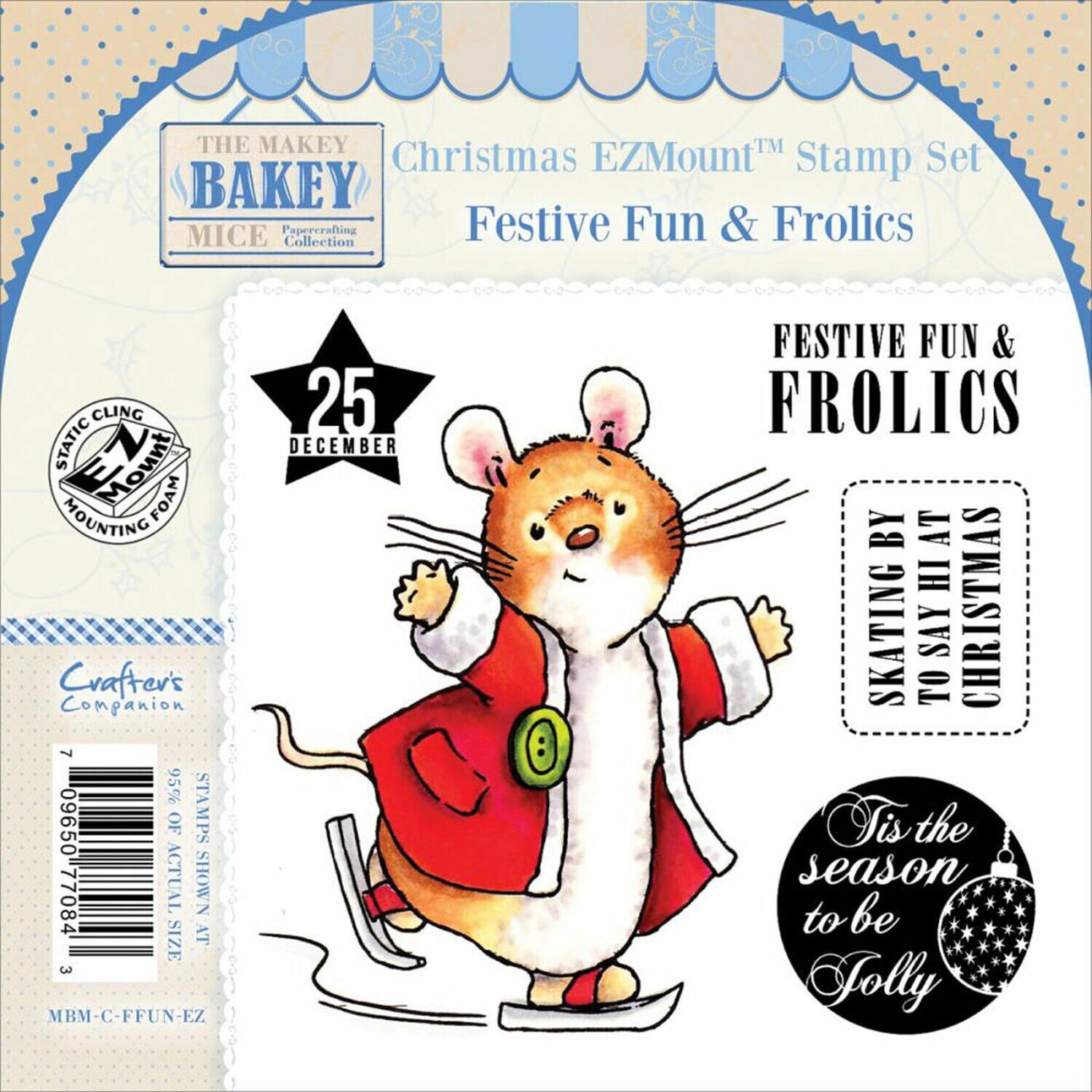 Makey Bakey Mice Christmas Stamp &quot;FESTIVE FUN &amp; FROLICS&quot; **HALF PRICE**