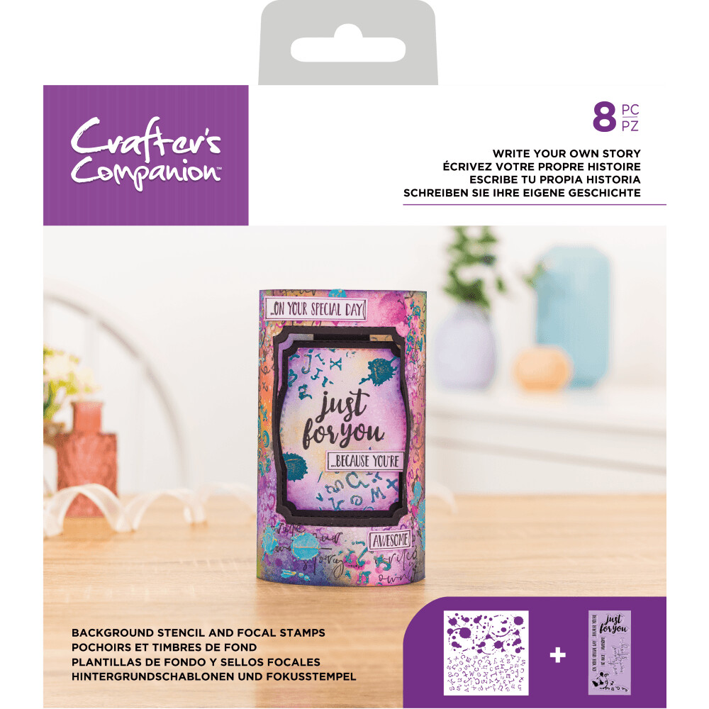 Crafter&#39;s Companion Stamp &amp; Stencil sets - WRITE YOUR OWN STORY