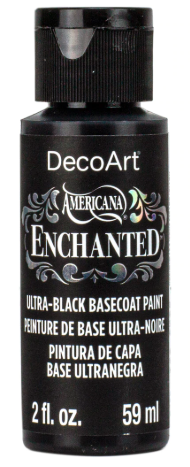 DecoArt Enchanted  Acrylic Paints 2 oz - ULTRA BLACK BASECOAT