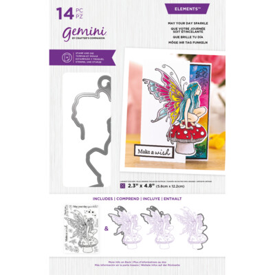 Crafter&#39;s Companion Gemini Range - Edgeables Stamp &amp; Die- MAY YOUR DAY SPARKLE