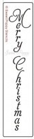 Sweet Poppy Stencil - &quot;Merry Christmas&quot; vertical