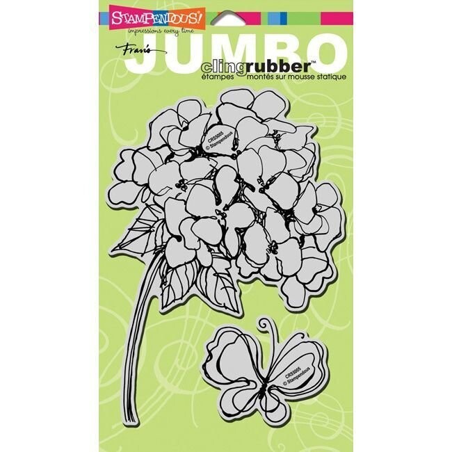 Stampendous Cling Rubber Stamp - HYDRANGEA GARDEN