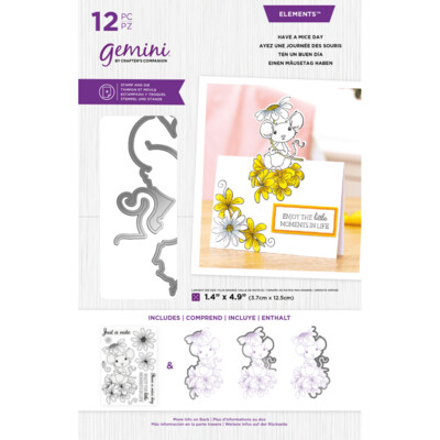 Crafter&#39;s Companion Gemini Range - Edgeables Stamp &amp; Die- HAVE A MICE DAY