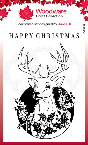Woodware Clear Magic Stamp set - CIRCLE DEER by Jane Gill