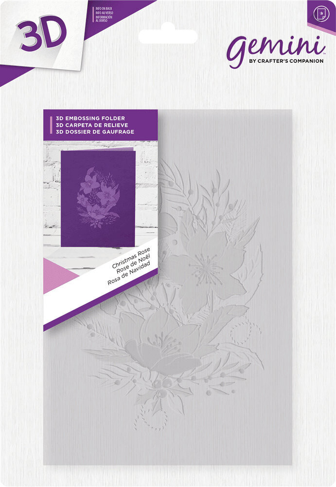 Gemini 3D Christmas Embossing Folder - CHRISTMAS ROSE