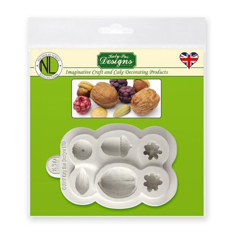 Katy Sue Designs Mould - NUTS &amp; BERRIES