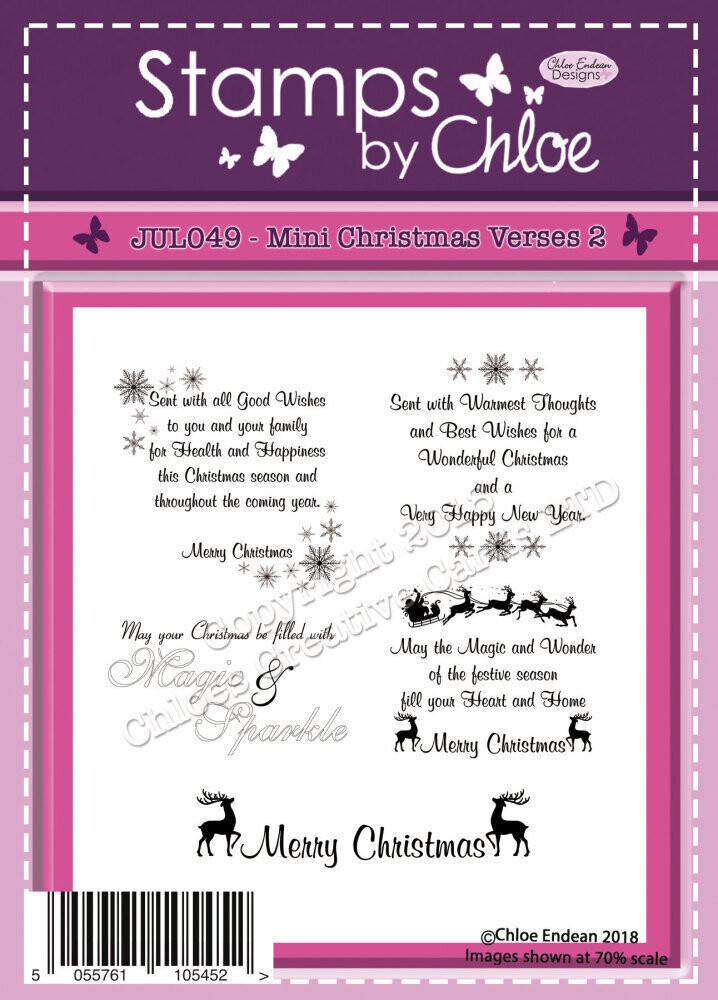 Stamps by Chloe - JUL049 MINI CHRISTMAS VERSES 2