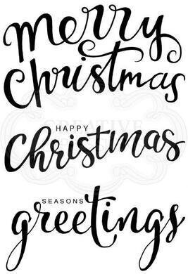 Woodware Crafts Acrylic Stamp Set - BIG WORDS CHRISTMAS