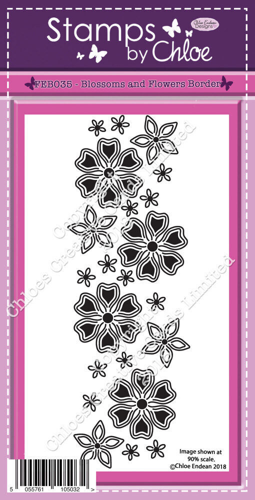 Stamps by Chloe -APR035 BLOSSOMS AND FLOWER BORDER