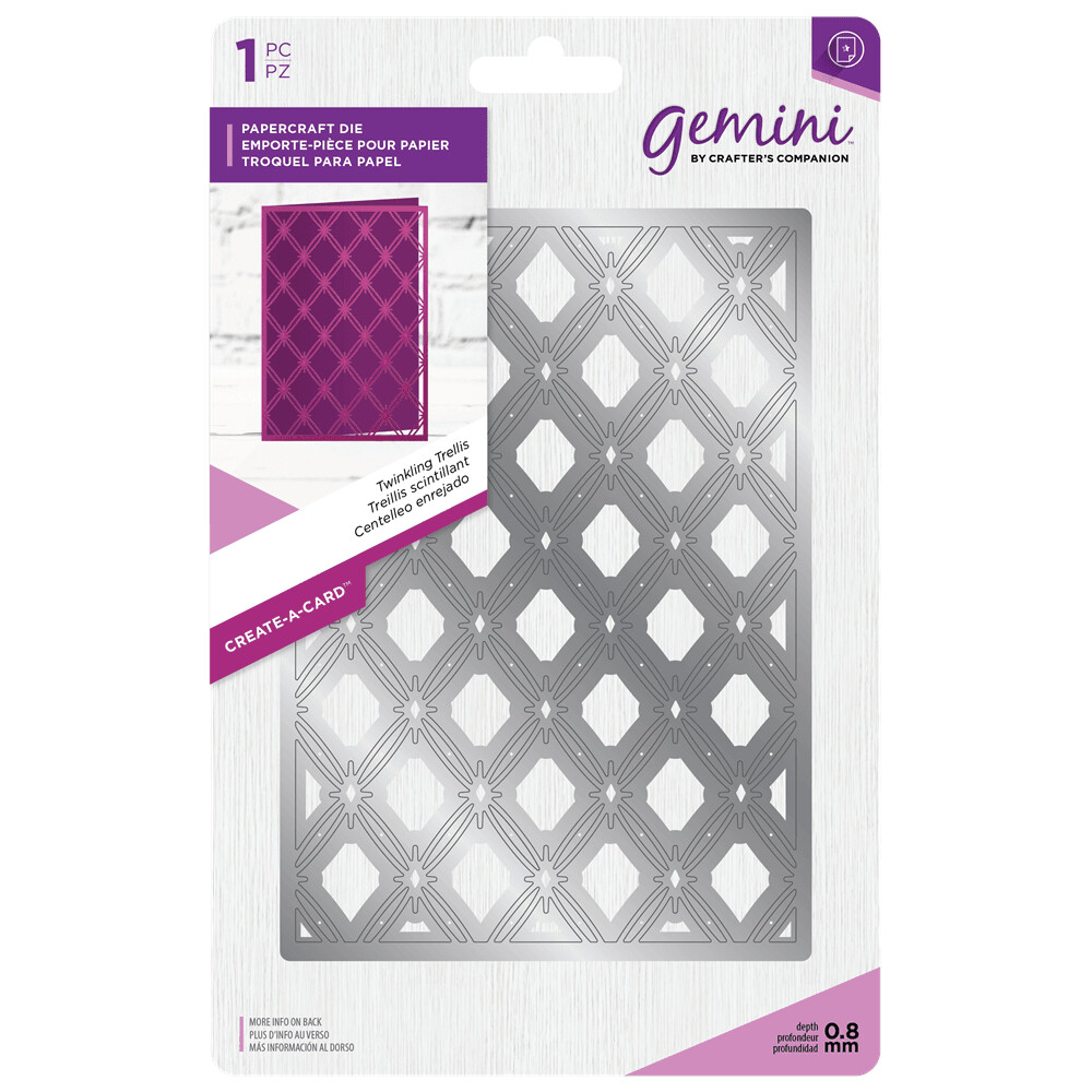 Crafter&#39;s Companion Gemini Range - Create A Card A6 TWINKLING TRELLIS