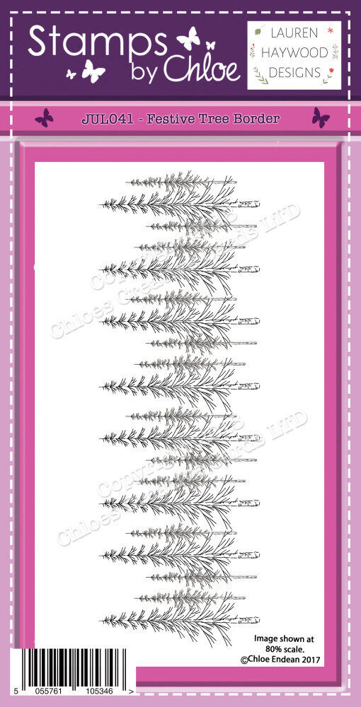 Stamps by Chloe - JUL041 FESTIVE TREE BORDER