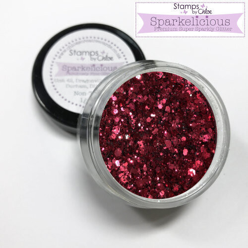 Stamps by Chloe - Sparkelicious Glitter HAPPY HOLLY DAYS (1/2oz Jar)