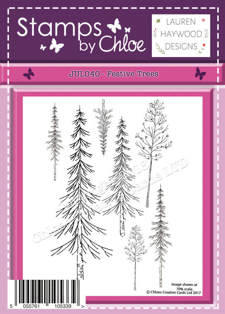 Stamps by Chloe - JUL040 FESTIVE TREES