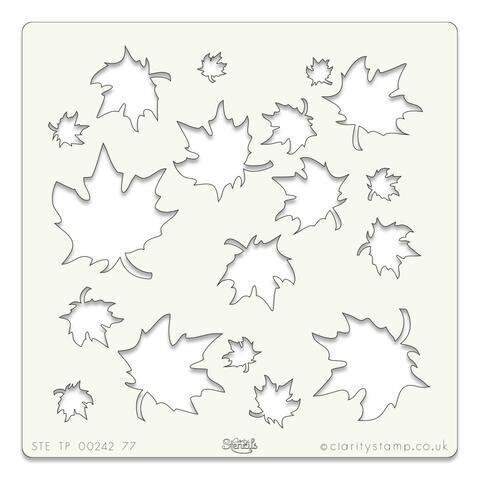Clarity Stencils 7 X 7 MAPLE LEAVES  **REDUCED**