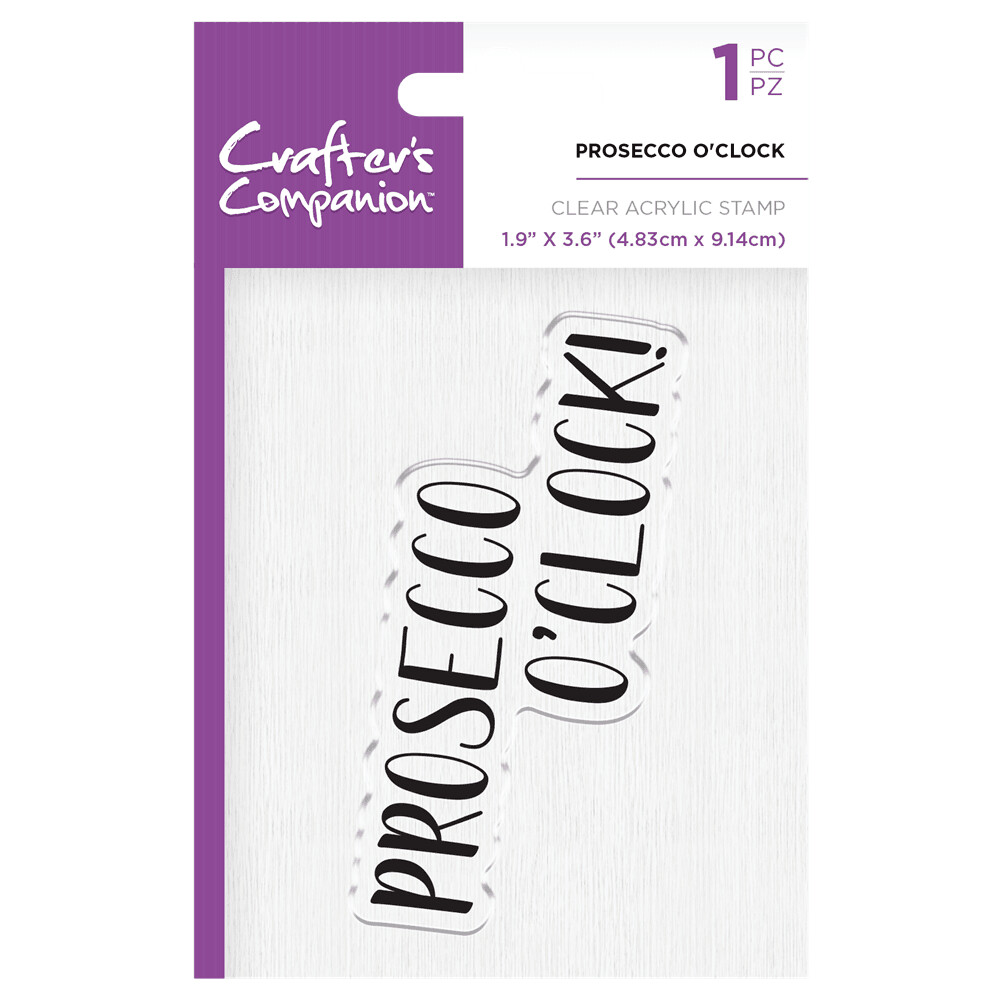 Crafter&#39;s Companion Stamps - PROSECCO O&#39;CLOCK