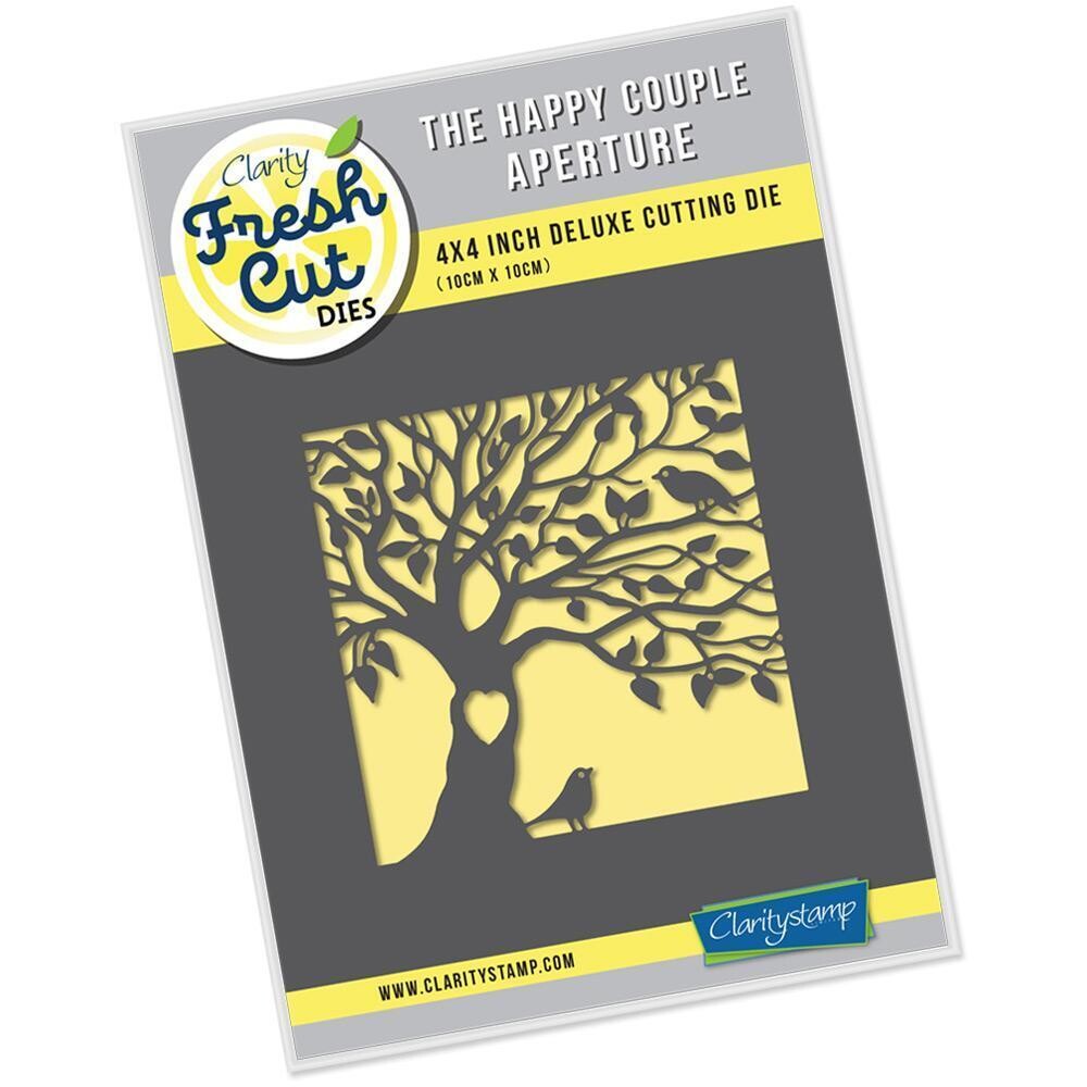 Clarity Fresh Cut Dies - THE HAPPY COUPLE 4&quot;x4&quot;