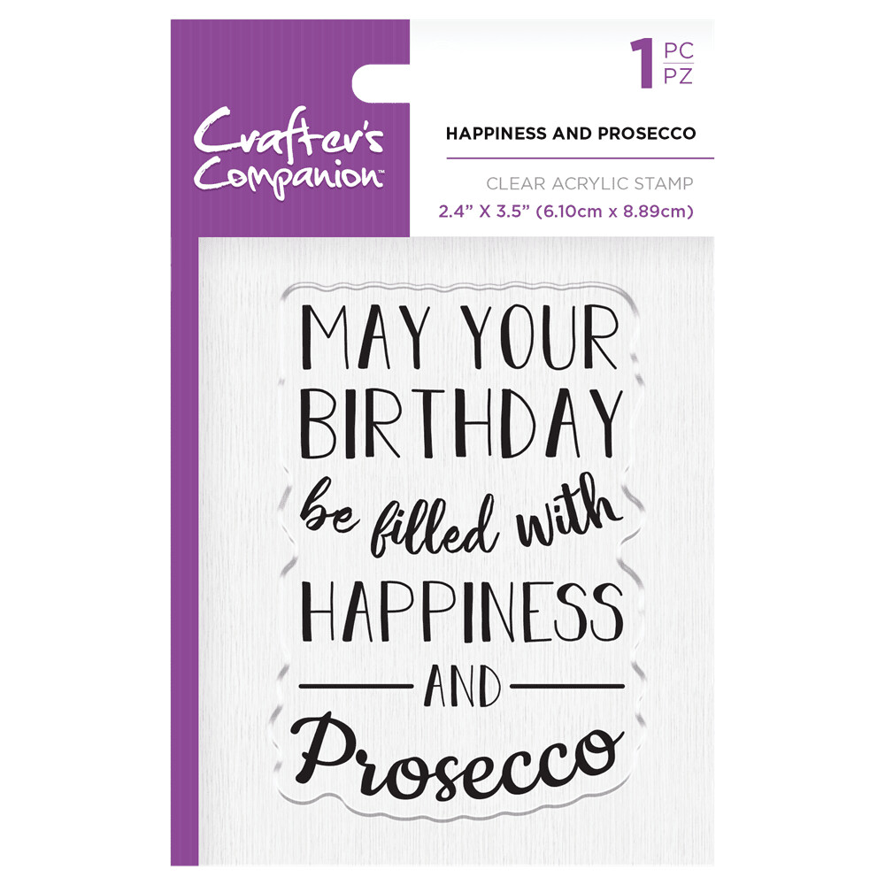 Crafter&#39;s Companion Stamps - HAPPINESS &amp; PROSECCO