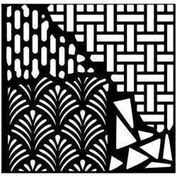 Woodware Stencil 6&quot; X 6&quot; - TORN FRAGMENTS