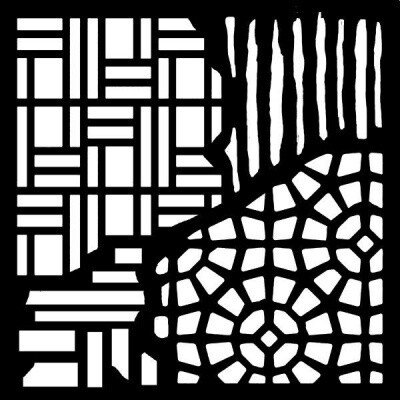 Woodware Stencil 6&quot; X 6&quot; - BROKEN TILES