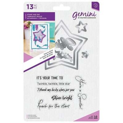 Crafter&#39;s Companion - Gemini Elements - Stamp &amp; Die - TIME TO SHINE
