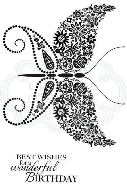 Woodware Clear Magic Singles - FLORAL WINGS