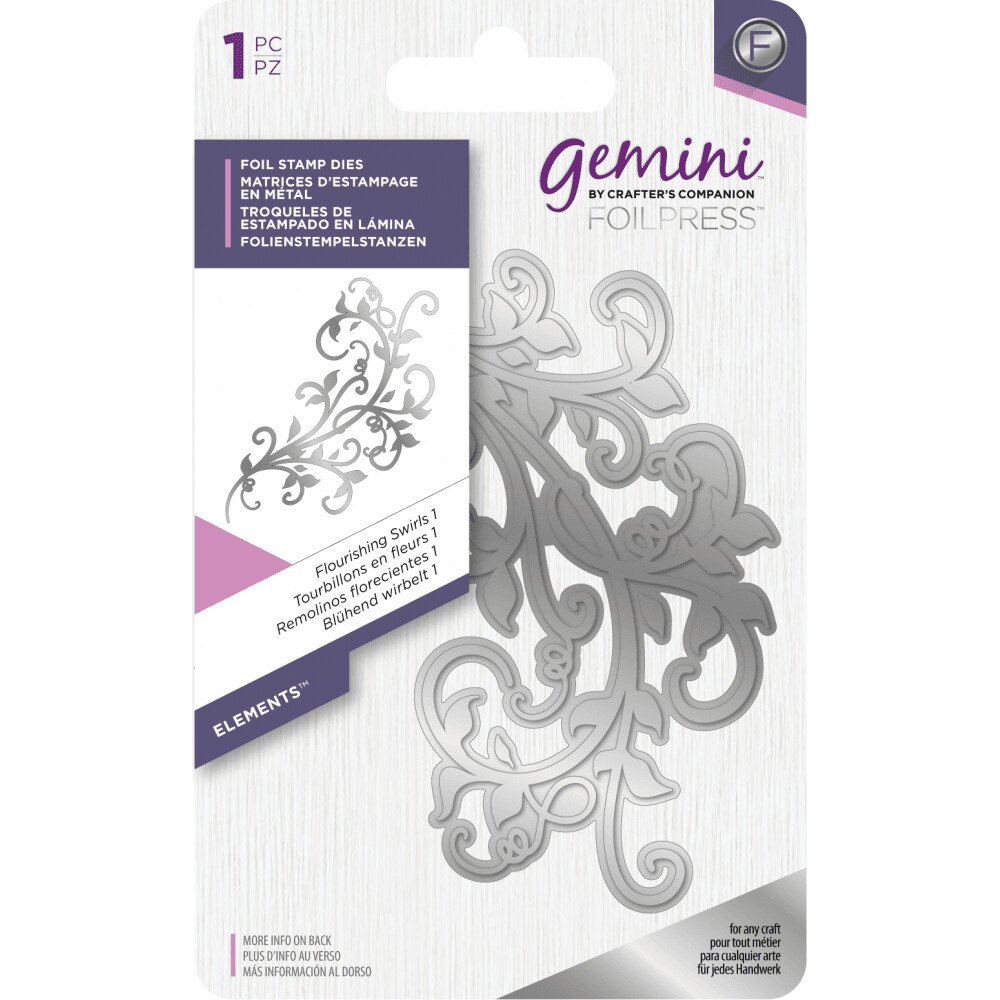 GEMINI Foil Stamp - FLOURISHING SWIRLS 1 **REDUCED**