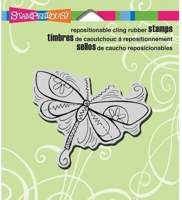 Stampendous Cling Rubber Stamp  - CLING PENPATTERN DRAGONFLY