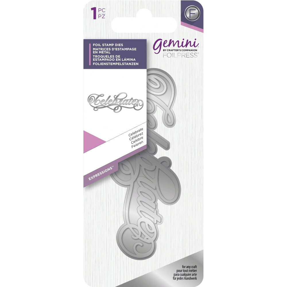 GEMINI Foil Stamp - CELEBRATE  **REDUCED**
