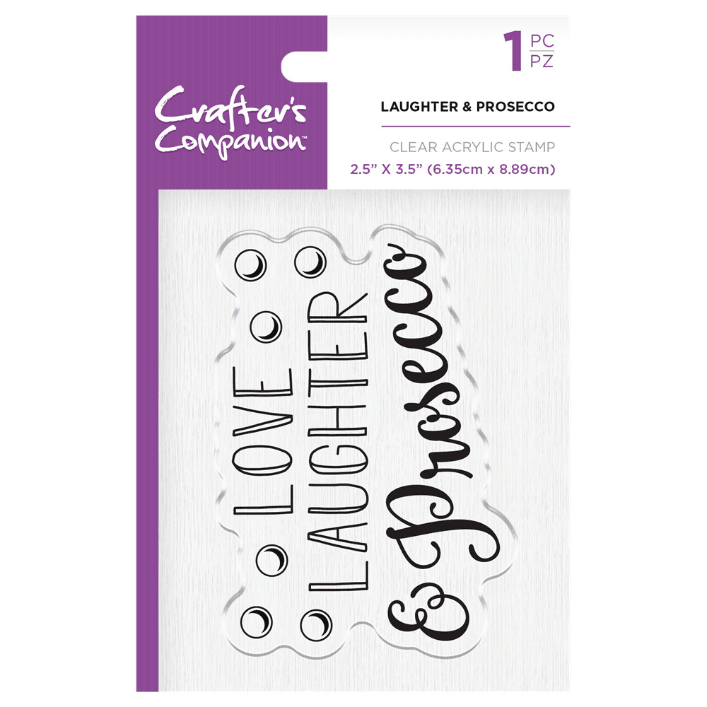Crafter&#39;s Companion Stamps - LAUGHTER &amp; PROSECCO