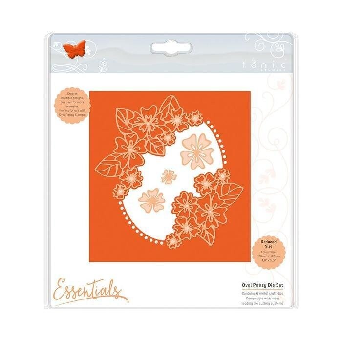 Tonic Verso Dies - OVAL PANSY Aperature Die Set 2204e